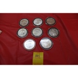 8 - 1990 - 2019 one ounce fine silver Standing Liberty silver dollars