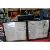 Signed, framed, 