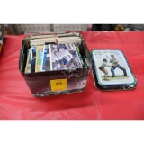 Saturday Evening Post tin full of baseball cards