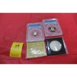 1981-S quarter; 1978-S dime; 30th anniversary Apollo 11