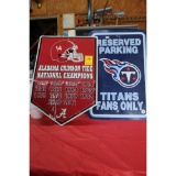 Titans and Alabama signs