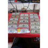 17 - two dollar bills