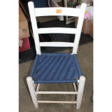 White ladderback chair