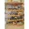 Contents of wood shelf