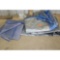 Two tarps and a moving blanket