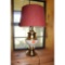 Ceramic and brass lamp; Ceramic lamp