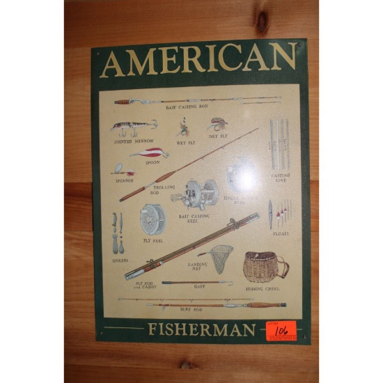 Three outdoor tin signs