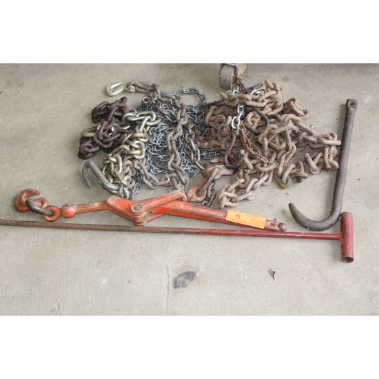 Miscellaneous chains, hooks, and chain binder
