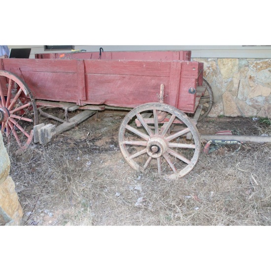 Two horse wagon with tongue