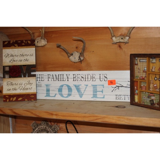 Three home décor signs