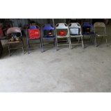 7 metal folding chairs