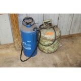 Air tank and a sprayer