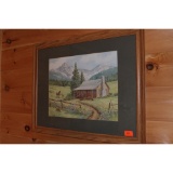 Framed cabin print