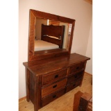 Six drawer dresser with mirror - custom