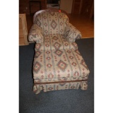 Matching chair and ottoman