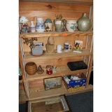 Contents of four shelves