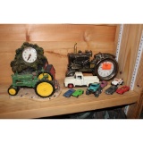 Tractors and metal cars