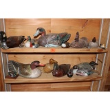 Sixteen duck decoys