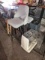 Three Stools, Heater, Trash Cans, and Room Dehumidifer