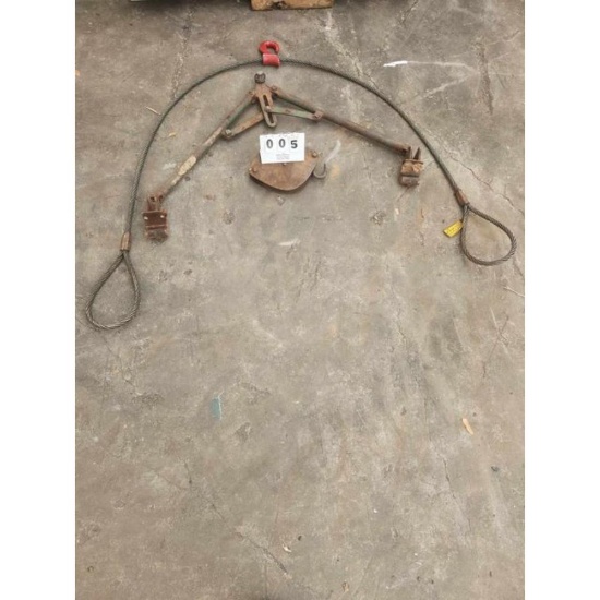 Large Lifting Cable, Pulley, and Tow Bar