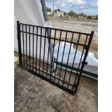 Aluminum Gate With Lock on Post and Two Chainlink Gates
