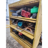 Two Metal Storage Cabinets and Contents