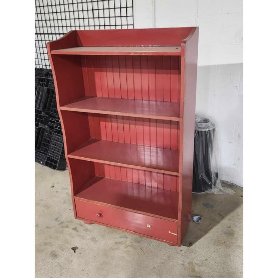 Wooden Bookcase w/ Drawer