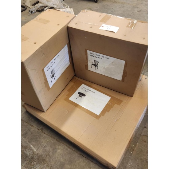 Aluminum Table and Four Chairs. Needs Assembled