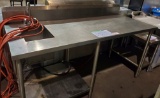 S/S TABLE W/ HAND SINK 72