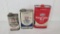 Texaco Lot Of 3 Cans