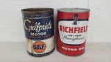 Gulf Pride & Richfield Oil Cans