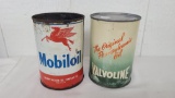 Mobiloil & Valvoline Oil Cans