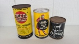 Lot Of 3 Oil Cans