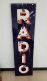 Porcelain Neon Radio Sign 5'