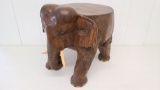 Elephant Carved Solid Hardwood Block