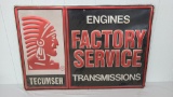 Tecumseh Factory Service Embossed Sign