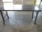Metal Work Table On Casters