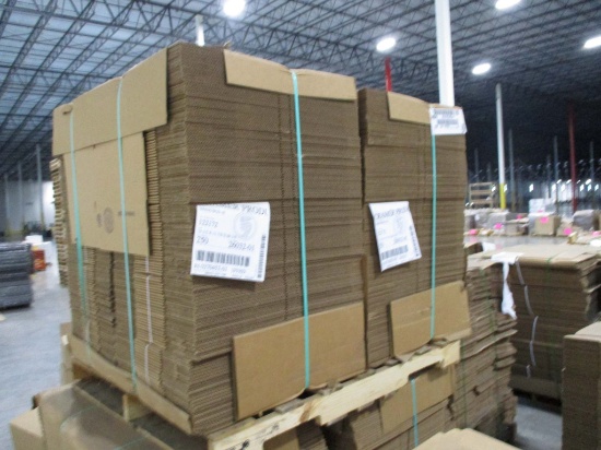 2 Pallets Of Cardboard - 13 1/2 X 11 7/8 X 6 3/8