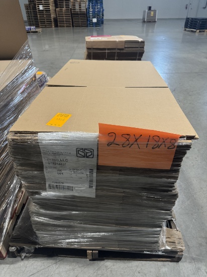 Corrugated Boxes 28"x18"x8", A Pallet of Approximately 150 Boxes