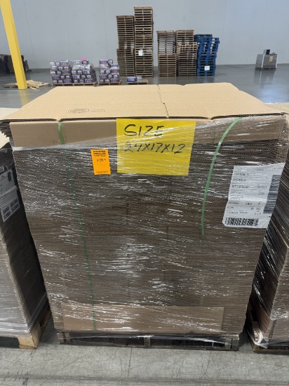 Corrugated Cardboard Box 24" L x 17" W x 12" H, A Pallet Of Approximately 125 boxess