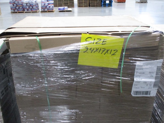 A Pallet Of Cardboard Boxes - 24 X 17 X 12