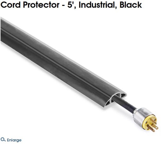 Cord Protector 5ft, Industrial, Black, 5 Caeses - New In Box Cord Protectors