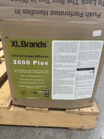 Grid-Set Green Adhesive 2000 Plus by XL Brands, 4 Cases at 4 Gallons Each