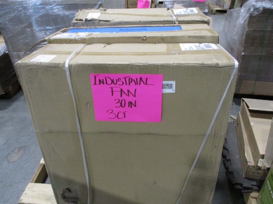 3 Industrial 30" Fans Still In The Box