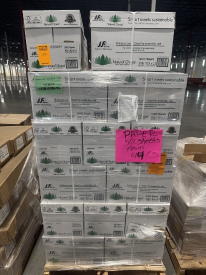 Natural Choice 8.5" x 11" Multipurpose Paper, 20 lbs., 92 Brightness, A Pallet Of 44 Cartons