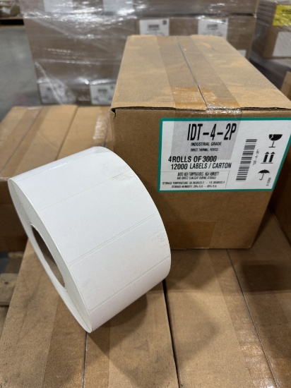 4" x 2" Direct Thermal White Shipping Labels, A Pallet of  11 Cases