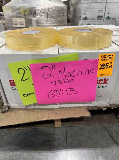2"x1,000 yds, 1.7mil Carton Sealing  Machine Tape, A Pallet of 11 Cases