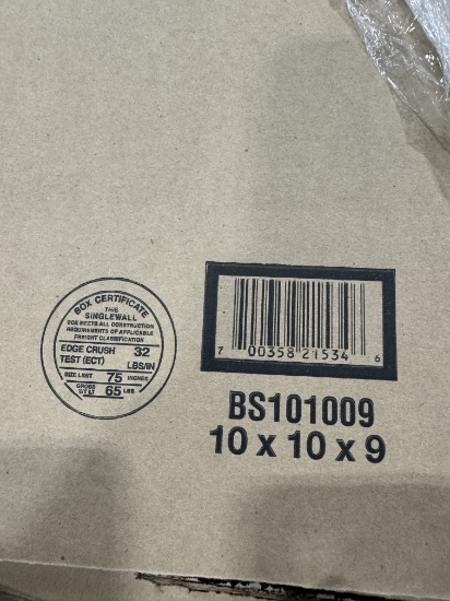 10" x 10" x 9" Cardboard Corrugated Boxes, A Pallet of 150 Cardboard Boxes