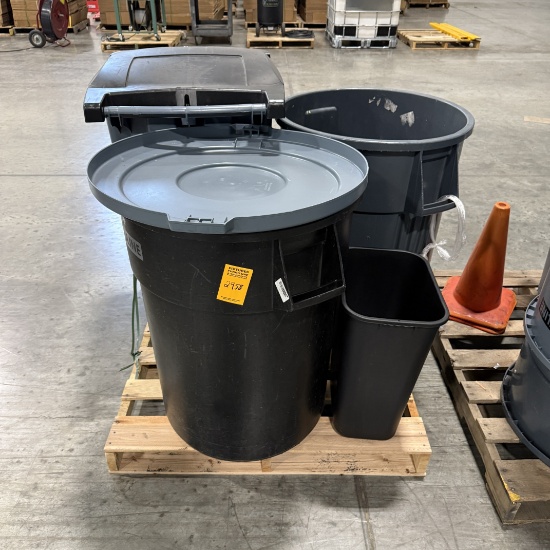 Various trash cans