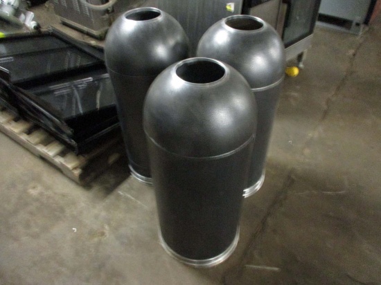 A Lot Of 3 Dome Top Trash Cans